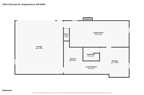 Floorplan - 3936 S Sherman Dr, Independence, MO 64055 photo 1 of 3