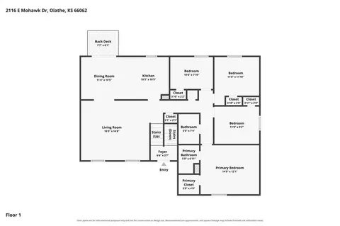 Floorplan - 2116 E Mohawk Dr, Olathe, KS 66062 photo 2 of 3