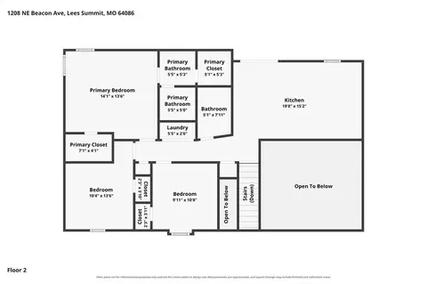 Floorplan - 1208 NE Beacon Ave, Lees Summit, MO 64086 photo 2 of 4