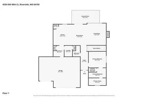 Floorplan - 4530 NW 49th Ct, Riverside, MO 64150 photo 1 of 3