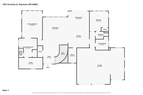 Floorplan - 1201 Serenity Ct, Raymore, MO 64083 photo 1 of 3