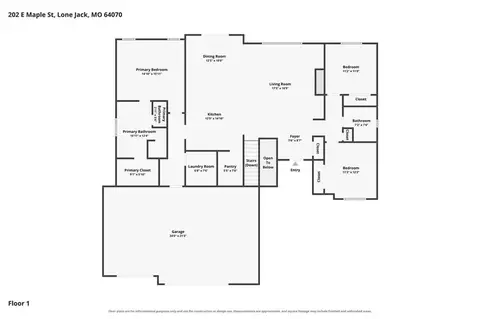 Floorplan - 202 E Maple St, Lone Jack, MO 64070 photo 1 of 2