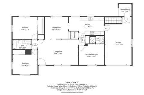 Floorplan - 1401 N Howenstien Ave, Cameron, MO 64429 photo 2 of 3