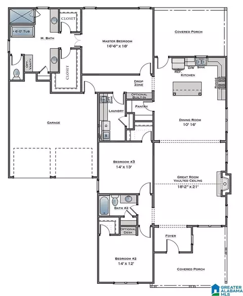 Floorplan - 532 Ramsgate Dr, Maylene, AL 35114 photo 1 of 1