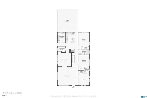 Floorplan - 400 4th Ave, Oneonta, AL 35121 photo 2 of 2