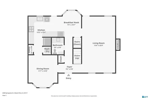 Floorplan - 6038 Springview Dr, Mount Olive, AL 35117 photo 2 of 4