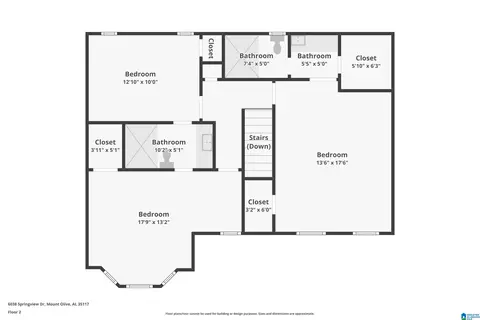 Floorplan - 6038 Springview Dr, Mount Olive, AL 35117 photo 3 of 4