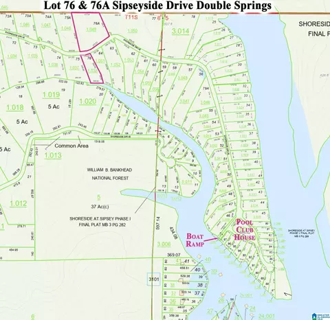 lot76 76a Shoreside Dr #76 & 76A, Double Springs, AL 35553