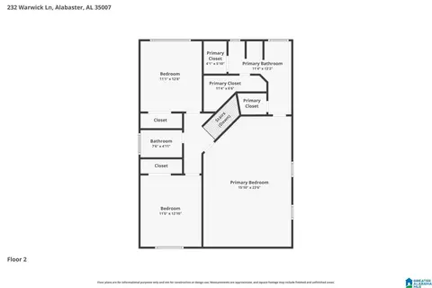Floorplan - 232 Warwick Ln, Alabaster, AL 35007 photo 2 of 2