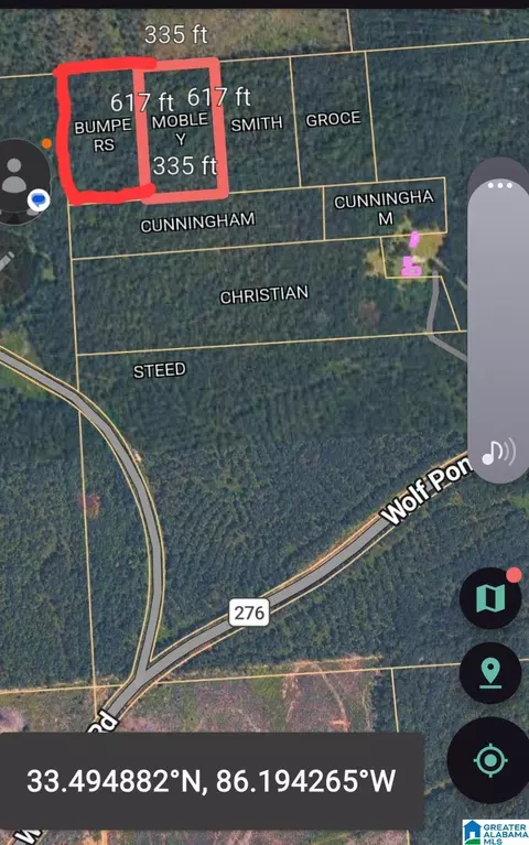 00 Wolf Pond Rd #METES & BOUNDS, Talladega, AL 35160