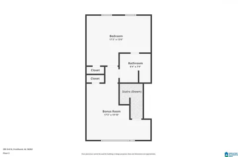 Floorplan - 285 3rd St E, Fruithurst, AL 36262 photo 2 of 3