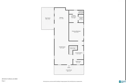 Floorplan - 285 3rd St E, Fruithurst, AL 36262 photo 1 of 3