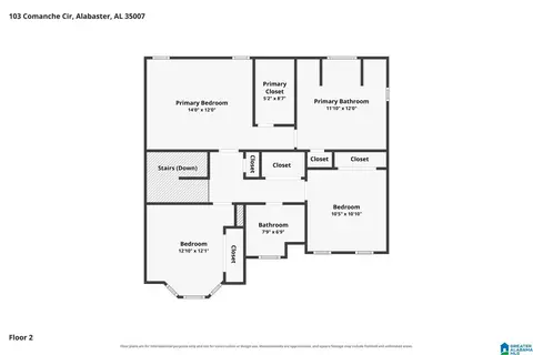 Floorplan - 103 Comanche Cir, Alabaster, AL 35007 photo 2 of 3