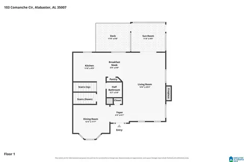 Floorplan - 103 Comanche Cir, Alabaster, AL 35007 photo 1 of 3
