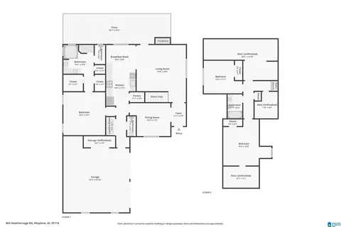 Floorplan - 463 Heathersage Rd, Maylene, AL 35114 photo 3 of 3