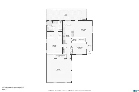 Floorplan - 463 Heathersage Rd, Maylene, AL 35114 photo 1 of 3