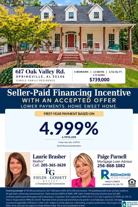 617 Oak Valley Rd, Springville, AL 35146