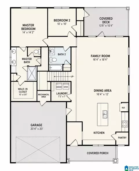 Floorplan - 75 Orchard Dr, Springville, AL 35146 photo 2 of 3