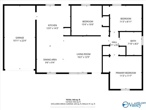 Floorplan - 91 Gurley Cir, Section, AL 35771 photo 1 of 1