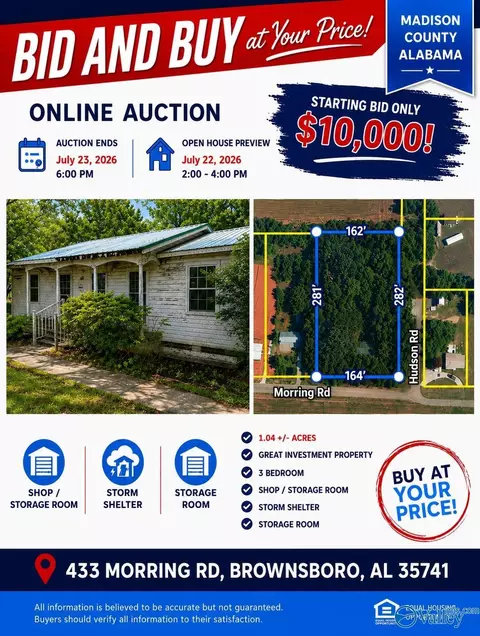 433 Morring Rd, Brownsboro, AL 35741
