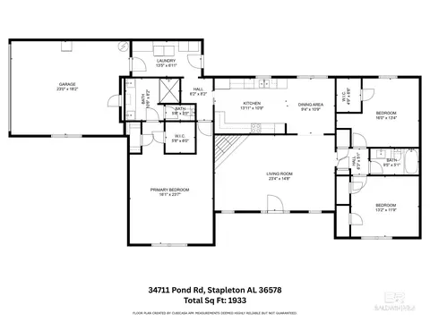 Floorplan - 34711 Pond Rd, Stapleton, AL 36578 photo 1 of 1