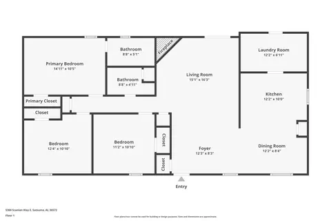 Floorplan - 5366 E Scanlan Way, Satsuma, AL 36572 photo 1 of 1