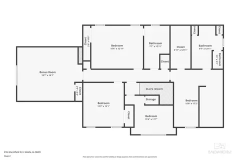 Floorplan - 2104 Marchfield Dr E, Mobile, AL 36693 photo 1 of 6