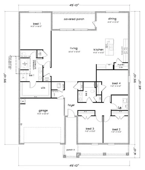 Floorplan - 4479 Valor Ridge Way W, Mobile, AL 36619 photo 1 of 1