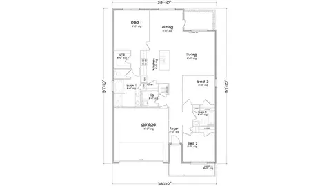 Floorplan - 4455 Jack Treadwell Ln, Mobile, AL 36619 photo 1 of 1