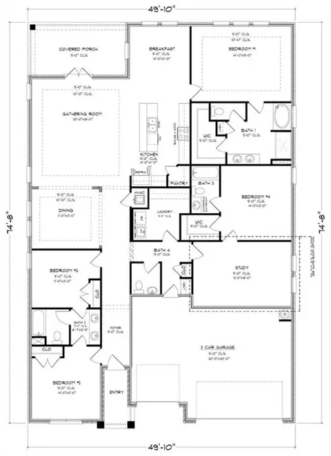 Floorplan - 3877 Newman Rd, Mobile, AL 36695 photo 1 of 1