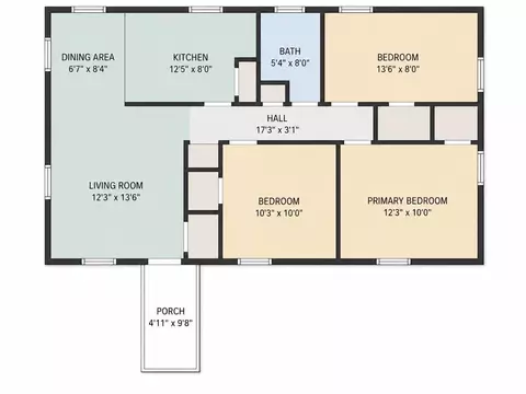 Floorplan - 6463 Tillery Dr, Mobile, AL 36608 photo 1 of 1