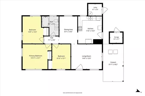 Floorplan - 458 Yevonne Curv E, Mobile, AL 36609 photo 1 of 1