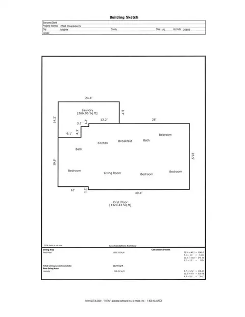 Floorplan - 2566 Riverside Dr, Mobile, AL 36605 photo 1 of 1
