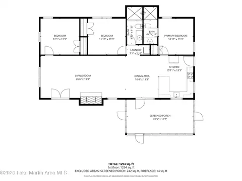 Floorplan - 228 Sears Bluff Rd, Eclectic, AL 36024 photo 1 of 2