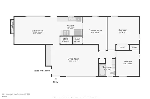 Floorplan - 5919 Upton Ave N, Brooklyn Center, MN 55430 photo 1 of 3