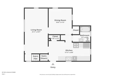 Floorplan - 201 5th St, Centuria, WI 54824 photo 2 of 3