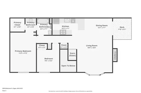 Floorplan - 3839 Windcrest Ct, Eagan, MN 55123 photo 2 of 3