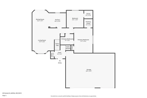 Floorplan - 610 Sunset St, Buffalo, MN 55313 photo 3 of 3