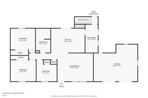 Floorplan - 517 Ladonna Ln, Faribault, MN 55021 photo 1 of 3