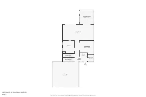 Floorplan - 8649 Pine Hill Rd, Bloomington, MN 55438 photo 2 of 3