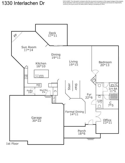 Floorplan - 1330 Interlachen Dr, Eagan, MN 55123 photo 1 of 2