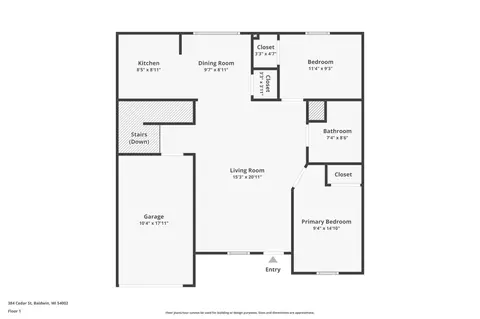 Floorplan - 384 Cedar St, Baldwin, WI 54002 photo 3 of 3