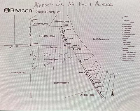 11540 E South Lake Blvd #LOT 1, Lake Nebagamon, WI 54849