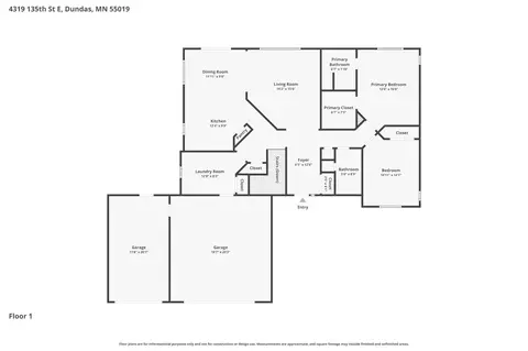Floorplan - 4319 135th St E, Dundas, MN 55019 photo 1 of 2
