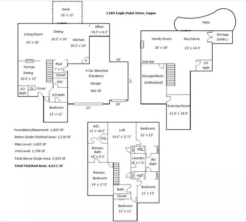 Floorplan - 1289 Eagle Point Dr, Eagan, MN 55123 photo 1 of 1
