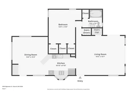 Floorplan - 4936 Edgewater Dr, Mound, MN 55364 photo 1 of 3