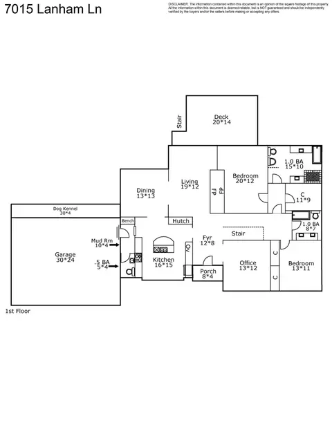 Floorplan - 7015 Lanham Ln, Edina, MN 55439 photo 1 of 2
