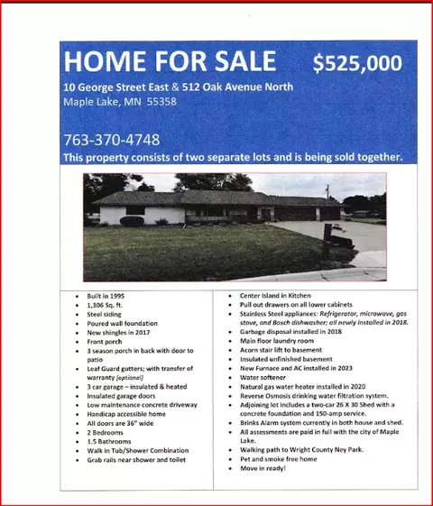 10 George St E, Maple Lake, MN 55358