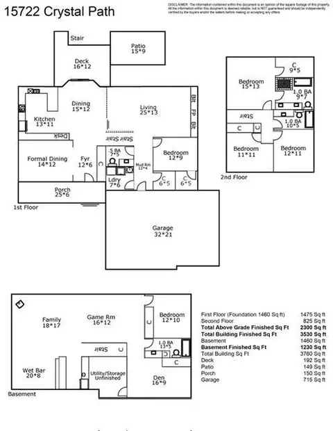 Floorplan - 15722 Crystal Path, Rosemount, MN 55068 photo 1 of 1