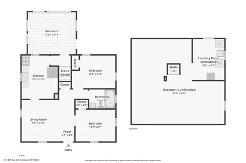 Floorplan - 814 8th Ave SW, Faribault, MN 55021 photo 3 of 3